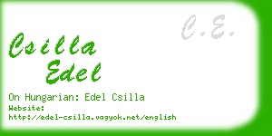 csilla edel business card